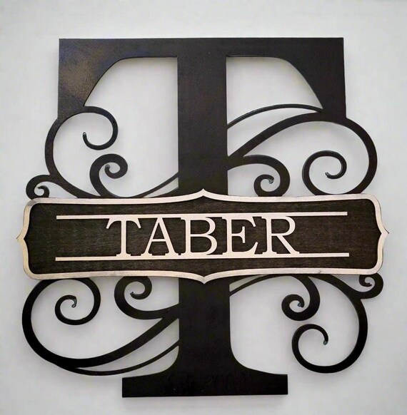 Letter Name & Welcome Signs * 18" for Indoor Use * Wall Hanging * Family Name for Picture Walls * Wood and Hand or Spray Painted * Customize