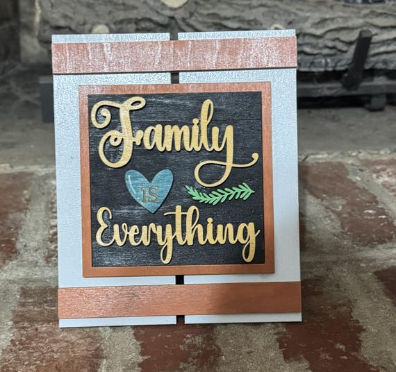 Wood Panel Style Frame • Interchangeable Tile Holder • Modern Flat Display for Home Decor