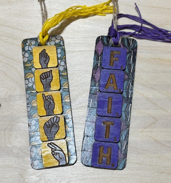 Faith * ASL * Sign Language * Bookmark Style Ornament