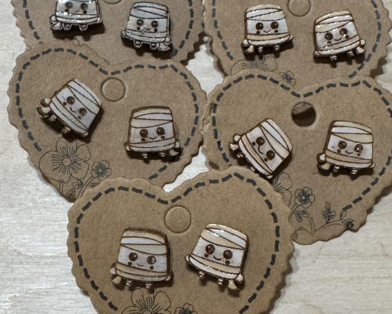 Mummy Stud Earrings * Halloween