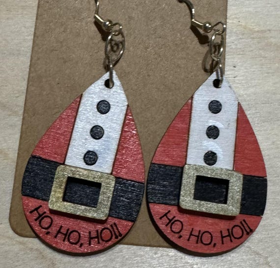 Santa Suit Earrings * Customizations & Personalizations Available