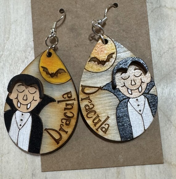 Dracula Halloween Earrings * Options Available
