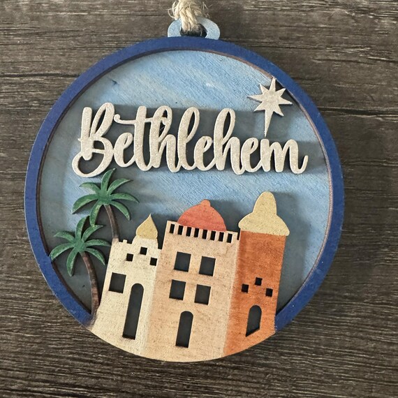 Bethlehem Scene Ornament * In Stock & Custom Orders Available