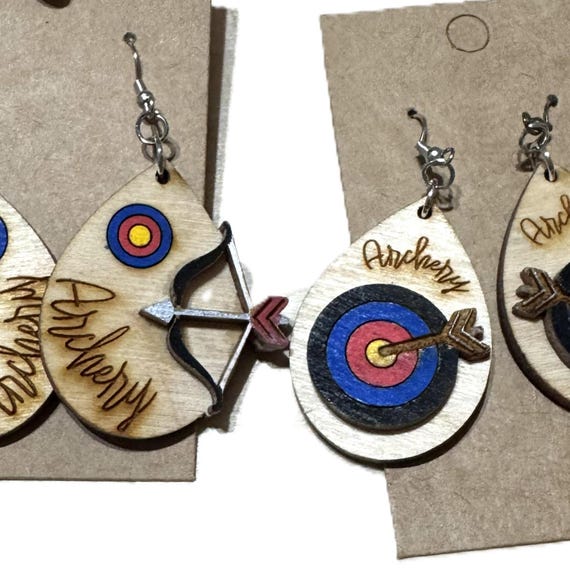 Archery Themed Earrings * Bow and Arrow