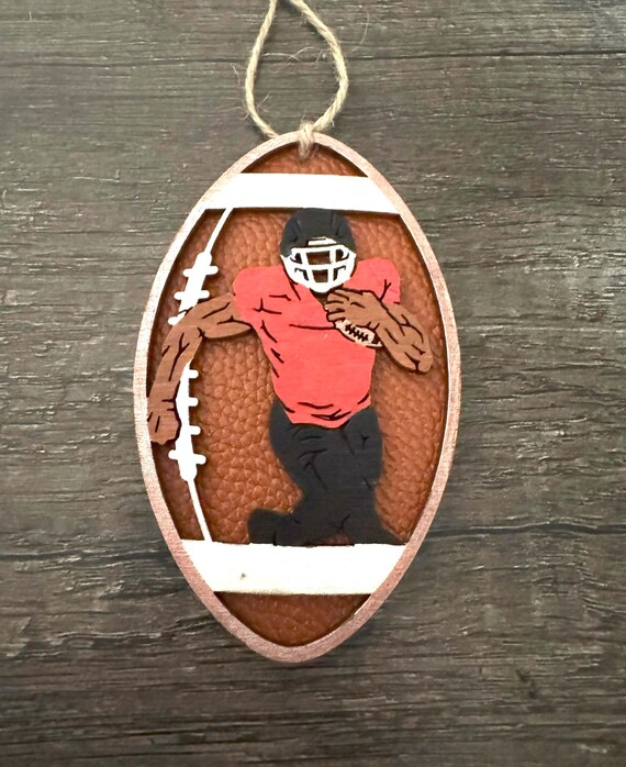 Customizable Football Player Ornament * Male or Female * Car Tag * Car Charm