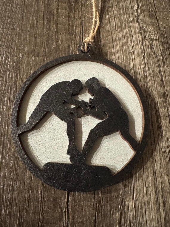 Wrestling * Wrestler * Silhouette Custom Ornaments * Custom & In-Stock Options Available
