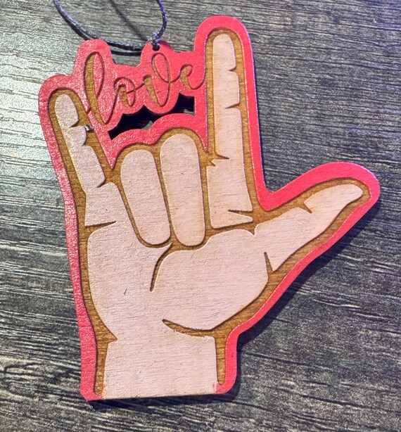 Love Sign Language Ornaments  * Choose your skin tone, background color, and style