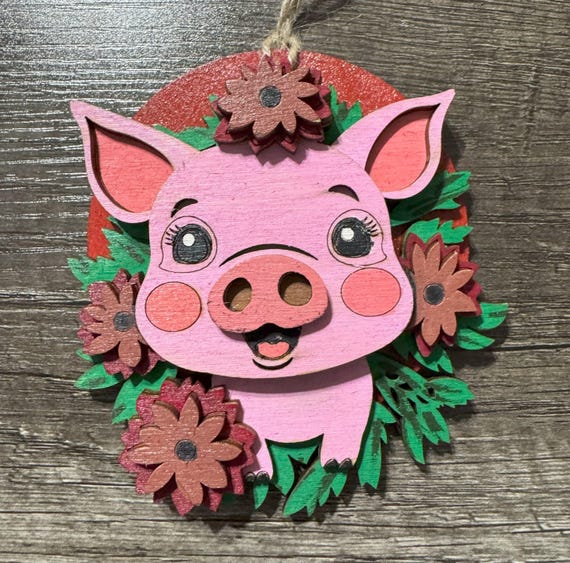 Pig Layered Ornament