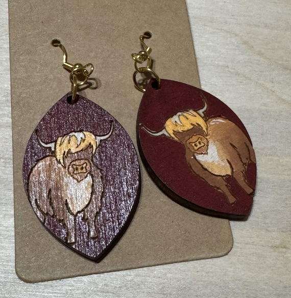 Highland Cow * Cow * Earrings - Options and Customization Available