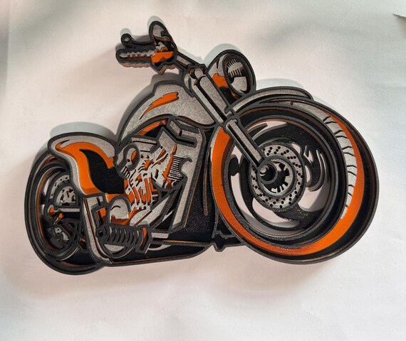 Motorcycle Layered Wall Decoration