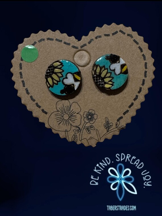 Bee * Bumble Bee * Stud Earrings * Clip-On Earrings * Options Available