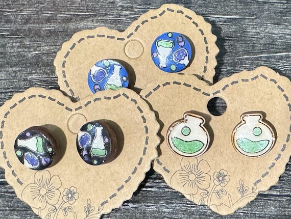 Halloween Potion * Magic Potion * Stud Earrings * Options and Customizations Available