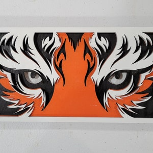 Tiger Eyes Wall Hanging * Bengals * College Mascot * Animal Lovers * Wall Decoration * Customizable