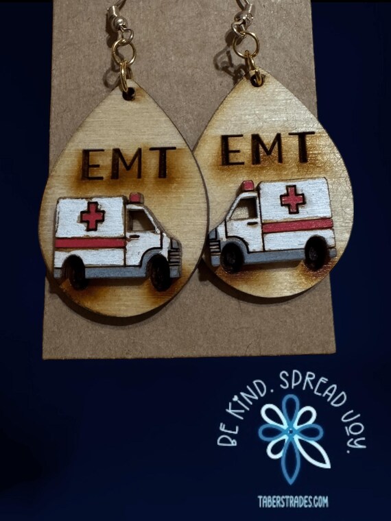 First Responders * EMT * Paramedic * Ambulance * Star of Life Earrings