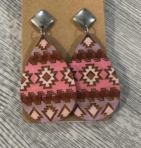 Native American Tribal Print Earrings - Several Options Available