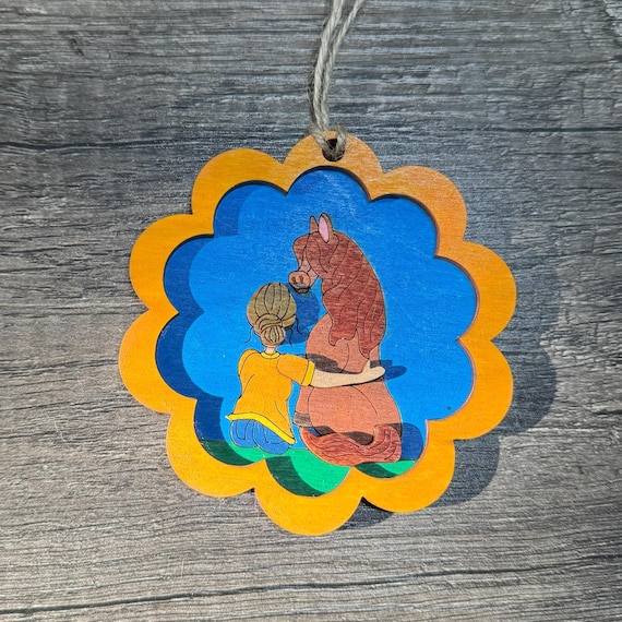 Just a Girl and Her Horse Ornament- Hand-painted Wood * Custom and In-stock Options
