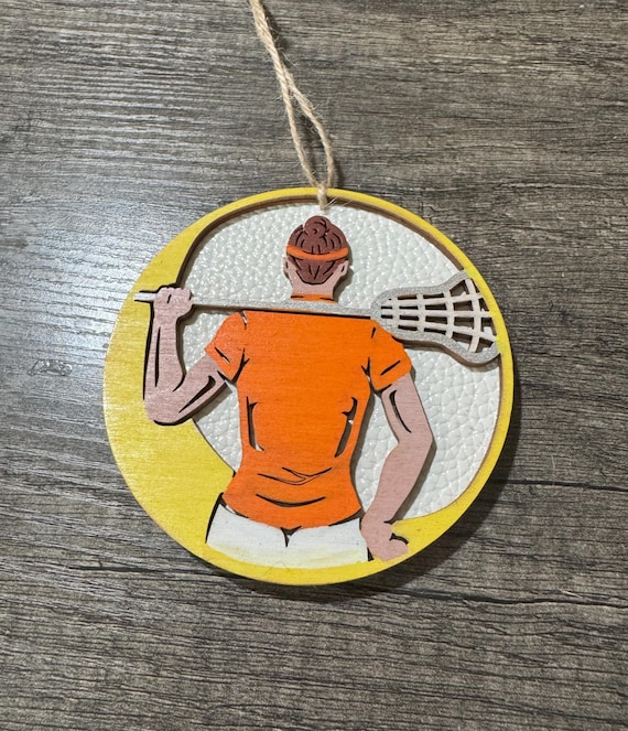 Customizable Lacrosse LAX Ornament * Male or Female  * Car Tag * Car Charm