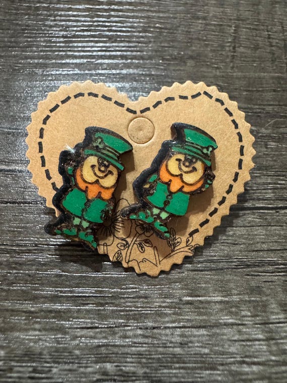 Shamrock Leprechaun Hat * St. Patrick's Day * Stud Earrings * Options and Customizations Available