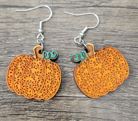 Pumpkin Cut Out Earrings * Customizations & Personalizations Available