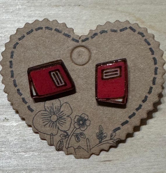 Book * Notebook * Journal * Stud Earrings