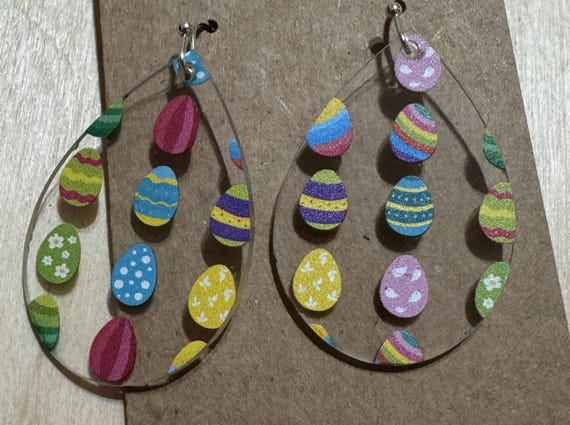 Easter Eggs * Acrylic Earrings