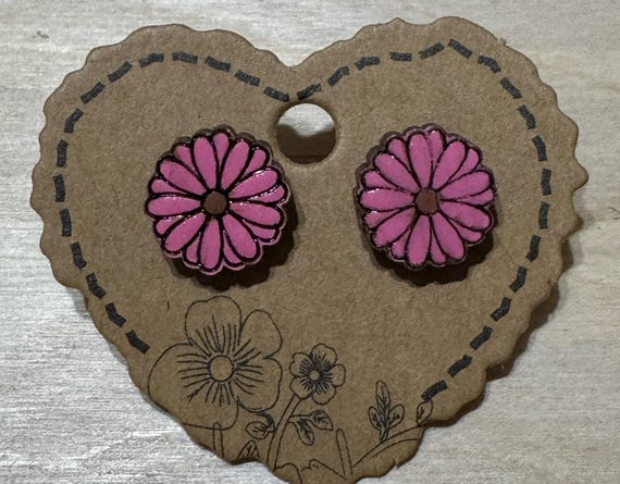 Flower Stud Earrings * Daisy * Custom and In Stock Options Available