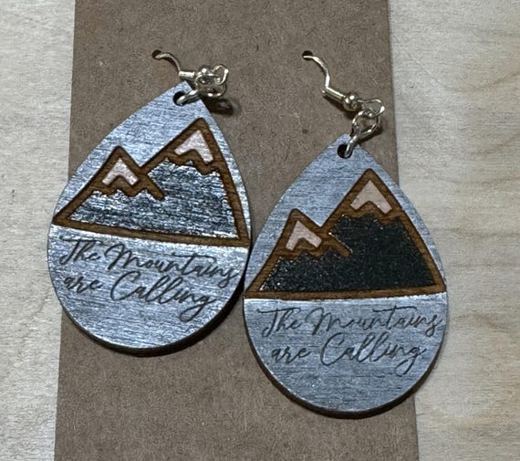 The Mountains are Calling Earrings * Options & Customization Available