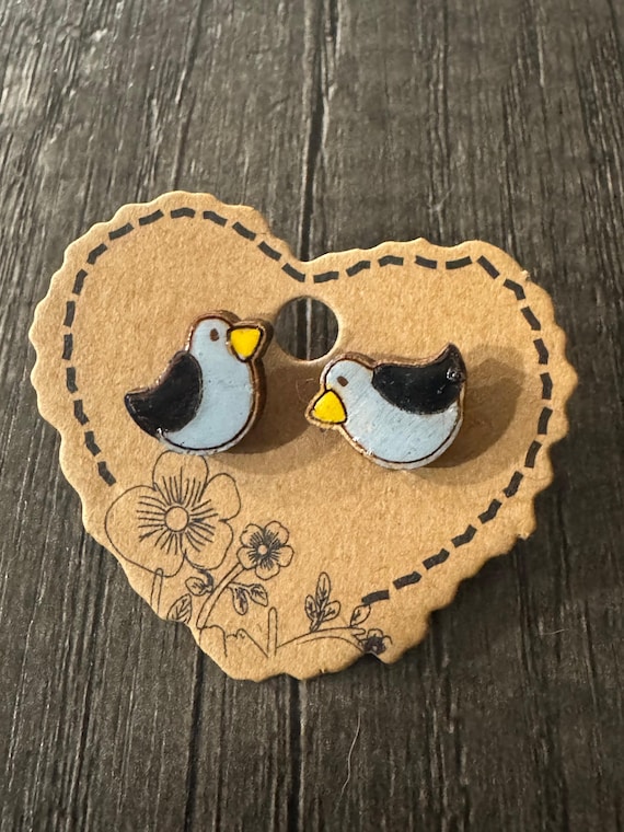 Crow Stud Earrings * Fall Harvest