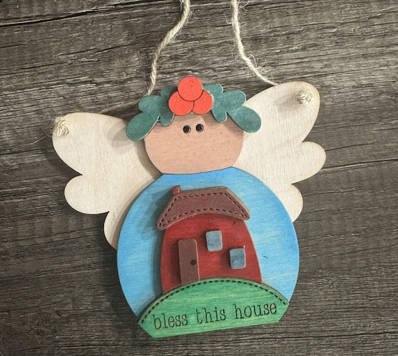 Angel with Scene Ornament * Love * Nativity * Home * Cardinal Always with You * In Stock and Custom Orders Available