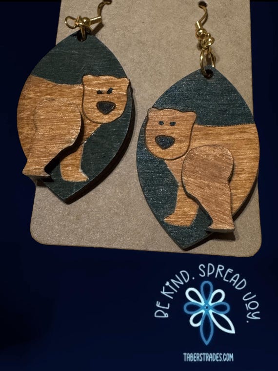 Bear Themed Earrings - Several Options Available