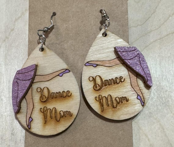 Dance * Ballet * Ballerina * Dance Mom Earrings * Customizable