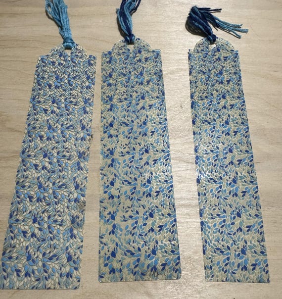 Blue Ocean Swirls Bookmarks - Options Available