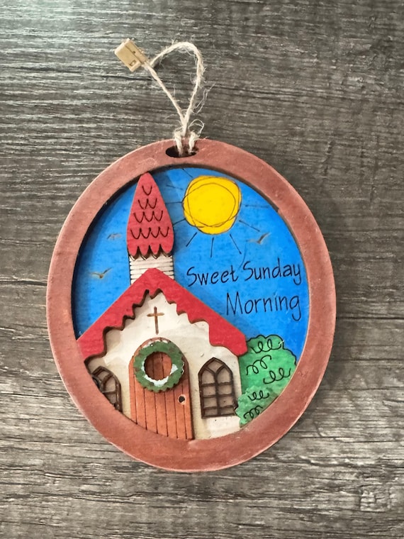 Church & Sweet Sunday Morning * Christmas Ornament