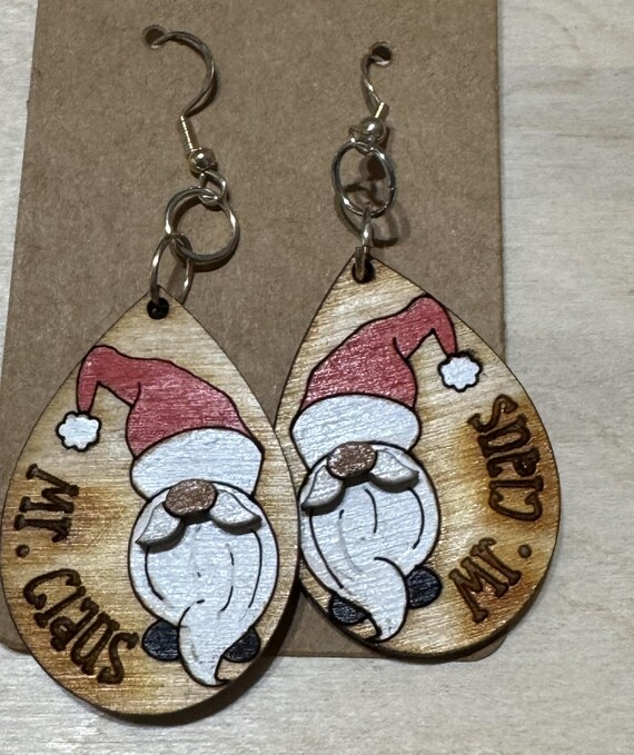Mr. Claus * Santa * Gnome Earrings * Customizations & Personalizations Available