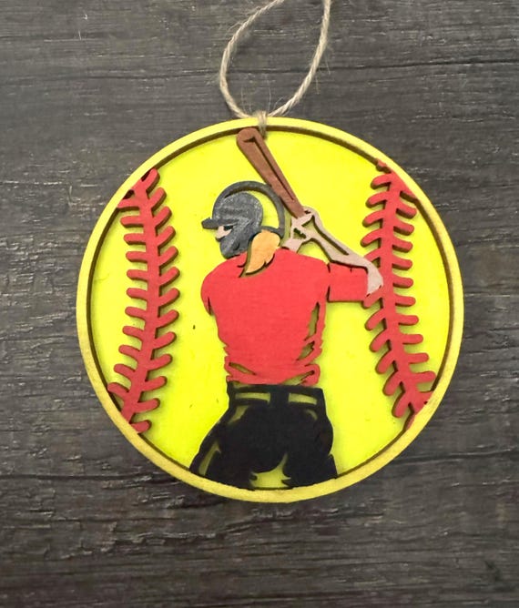 Softball Player * Team Ornament  * Car Tag * Car Charm