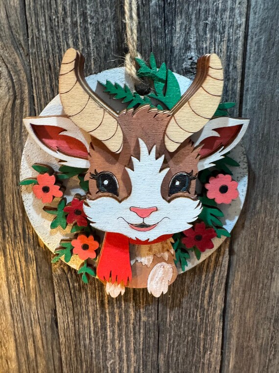 Goat * Layered Goat Ornament