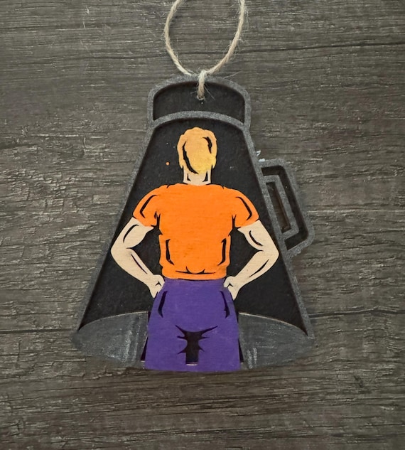 Customizable Cheerleading Ornament * Male Cheerleader * Car Tag * Car Charm
