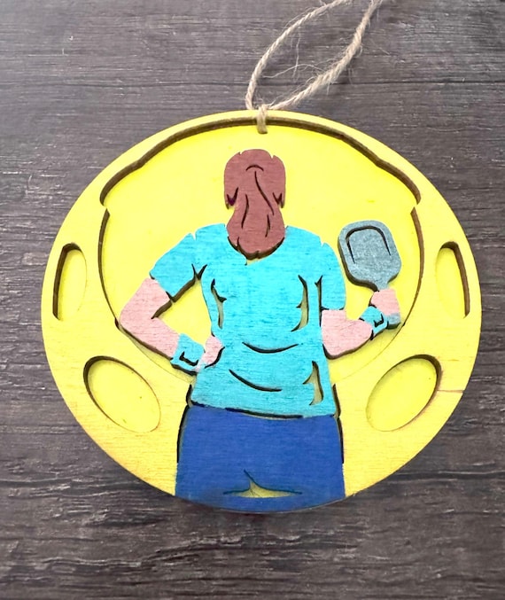 Pickleball Player * Team Ornament * Car Tag * Car Charm * Customizable * In Stock Options Available