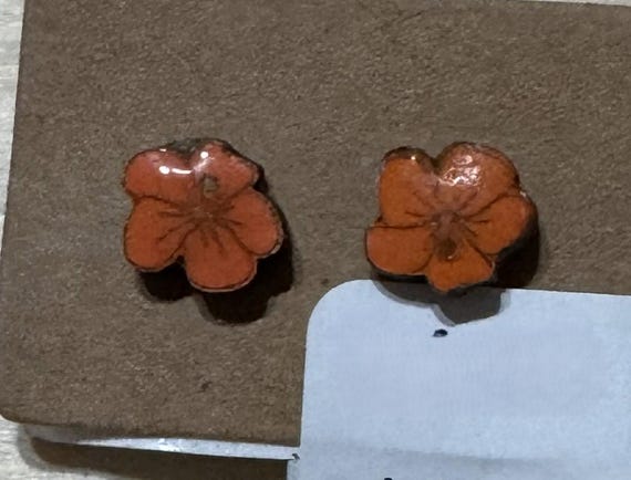 Hibiscus Stud Earrings * Flower