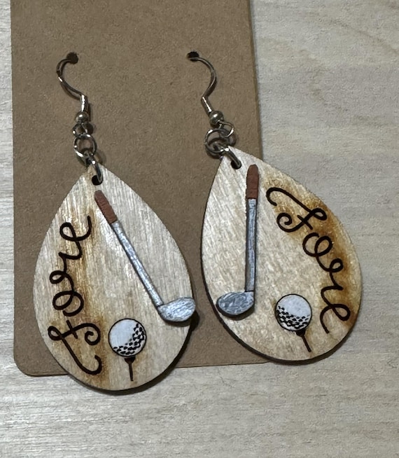Golf "Fore" Earrings