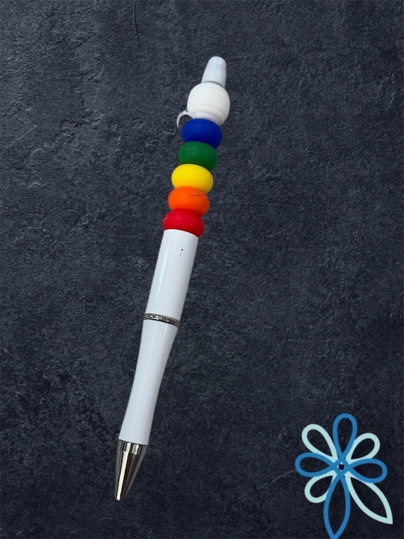 Rainbow Themed Beaded Pen - Options Available