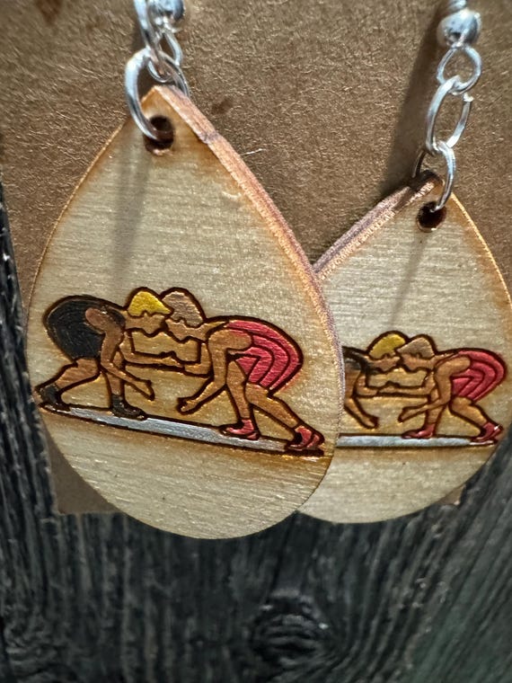 Wrestling * Wrestler * Earrings * Customizations & Personalizations Available