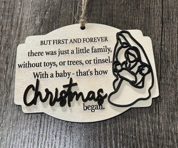 How Christmas Began Nativity Ornament * In Stock & Custom Orders Available