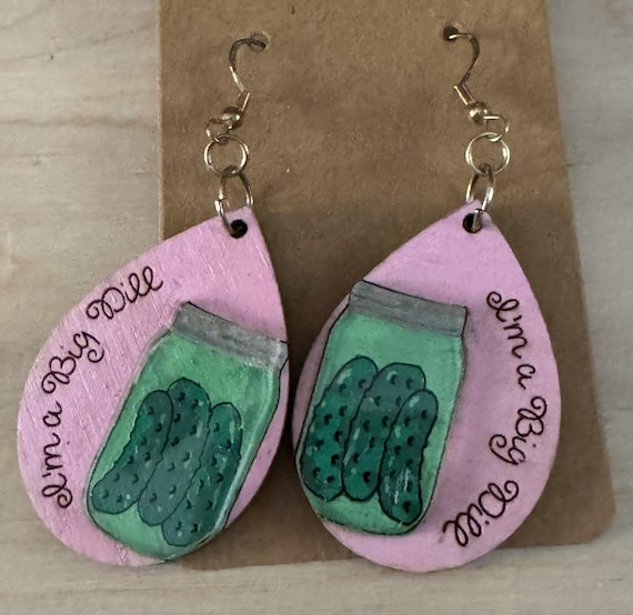 Dill Pickle Earrings * Customizations & Personalizations Available