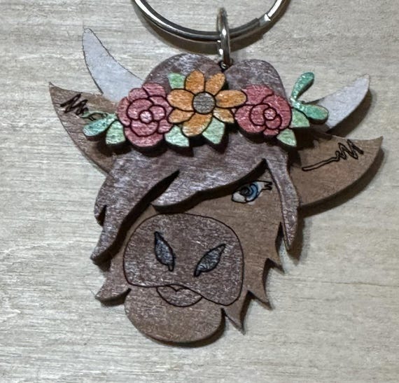 Cow * Highland Cow Keychain * Several Options Available