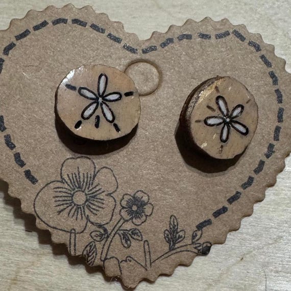 Sand Dollar Stud Earrings * Options and Customizations Available (Copy)