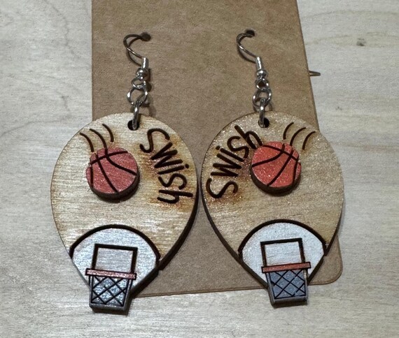 Basketball "Swish" Earrings