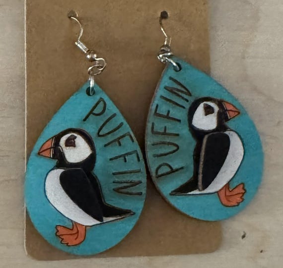 Puffin Earrings * Customizations & Personalizations Available