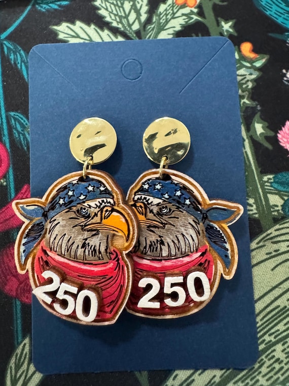 USA America 250th Anniversary Earrings - 4th of July Earrings
