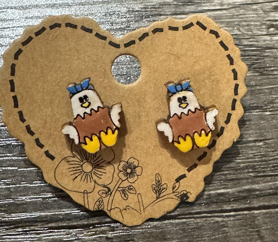 Chicken * Chick * Hen * Rooster * Stud Earrings * Clip-On Earrings * Options Available